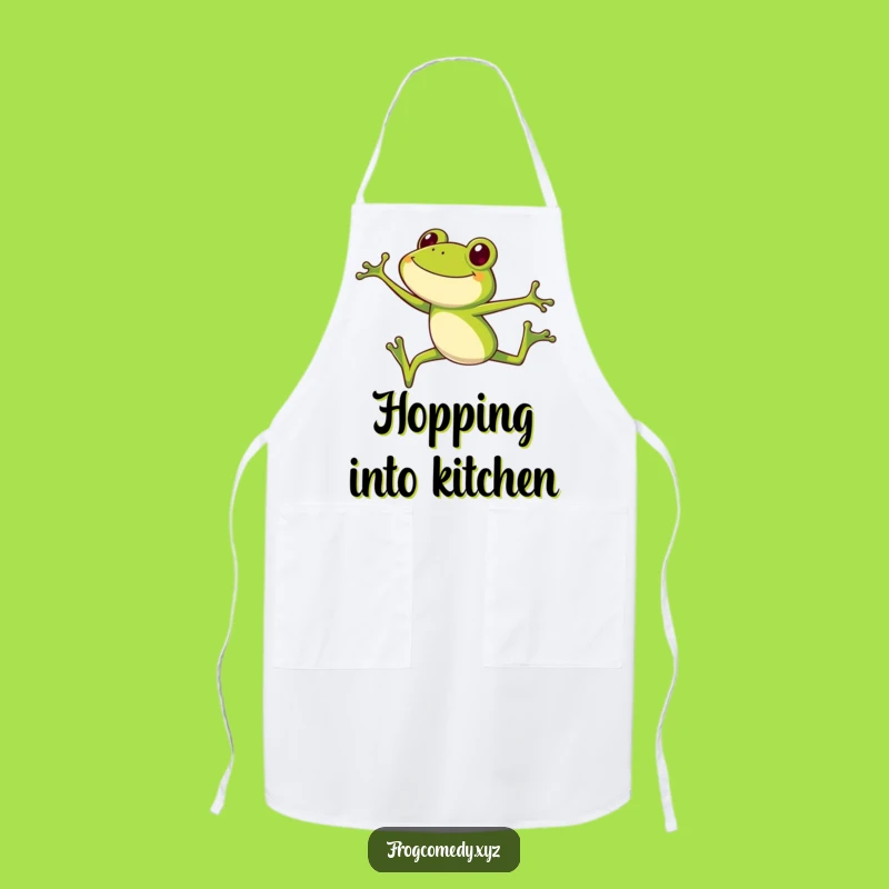 Funny Frog Kitchen Apron: Hilarious Long-Legged Jumper Cooking Gift