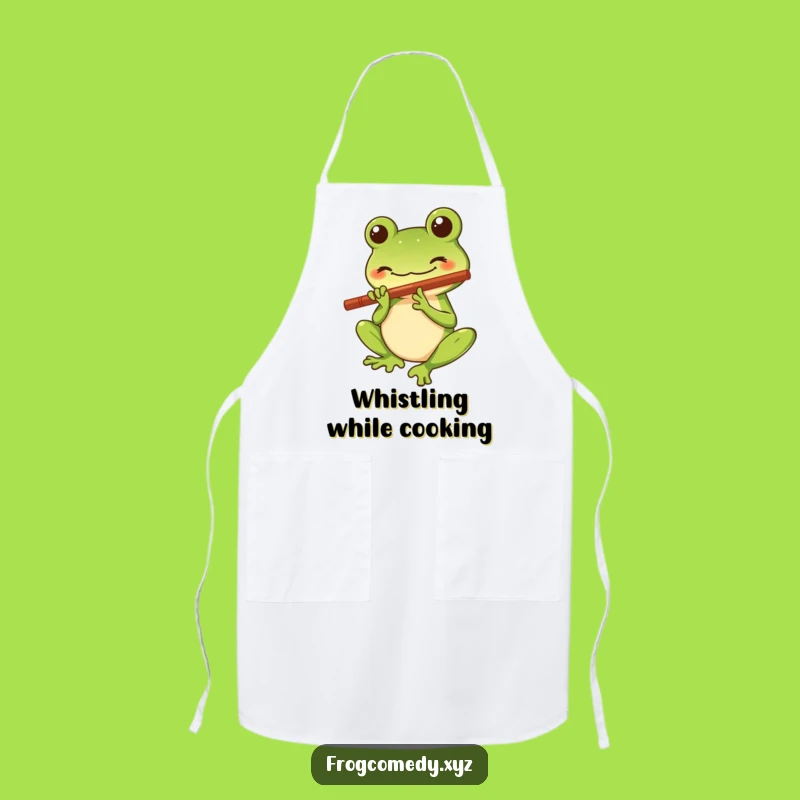 Funny Kawaii Frog Apron - Musical Kitchen Maestro, Cute Gift