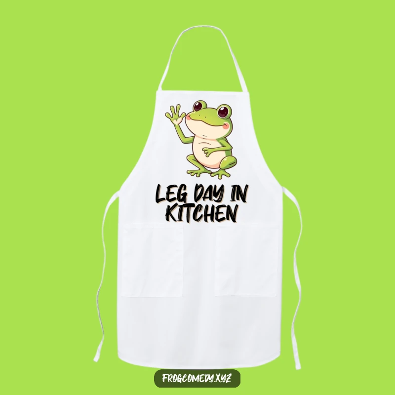 Funny Frog Leg Wave Apron: Hilarious Amphibian Kitchen Wear, Chef's Funny Gift