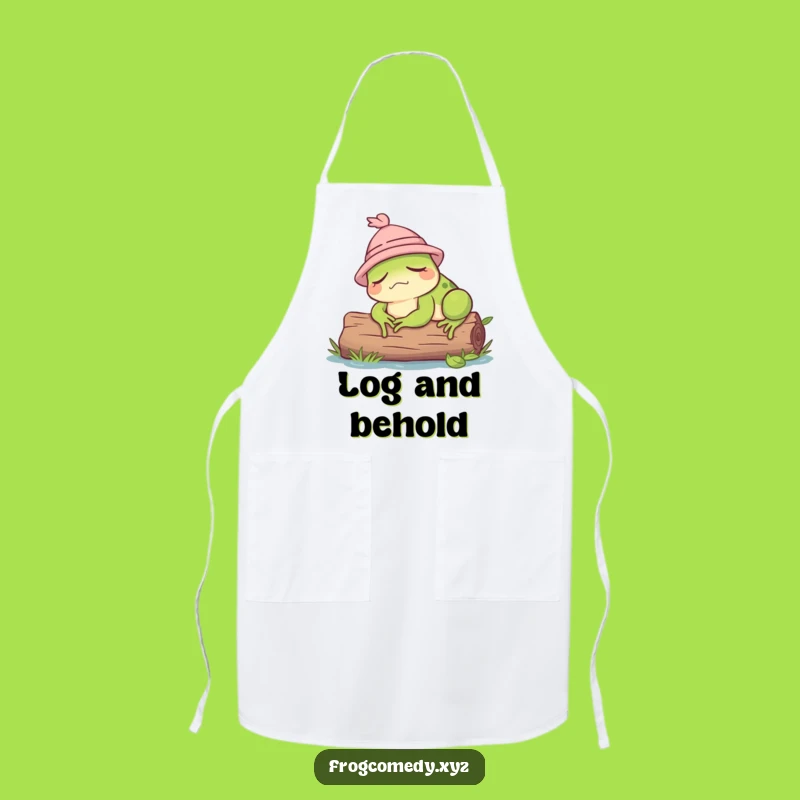 Funny Sleepy Frog Apron: Cook with Comfort and Humor