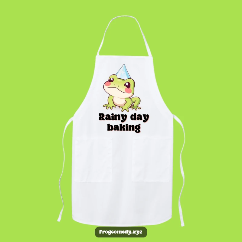 Funny Kawaii Frog Rain Apron: Stay Clean with Cute Charm