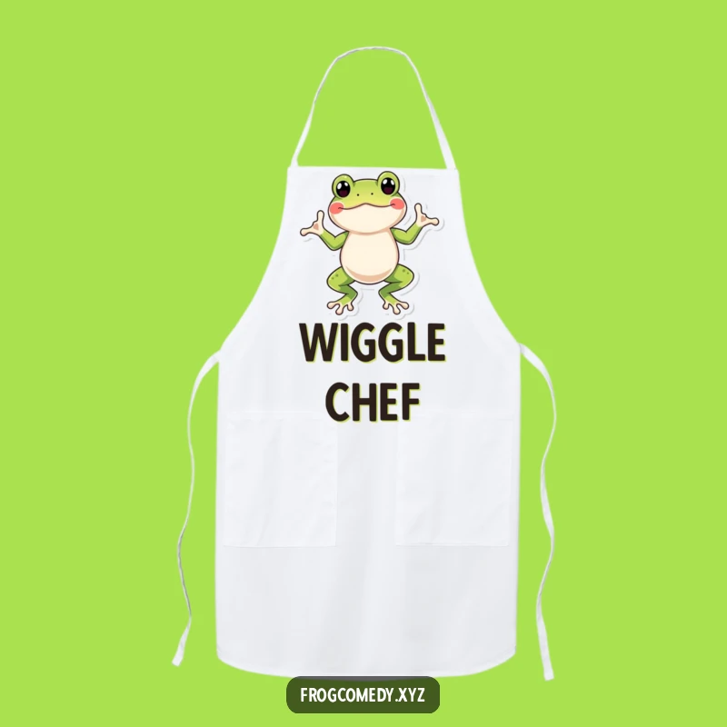 Funny Frog Wiggle Dance Apron: Kitchen Amphibian Chef Wear, Superb Funny Gift