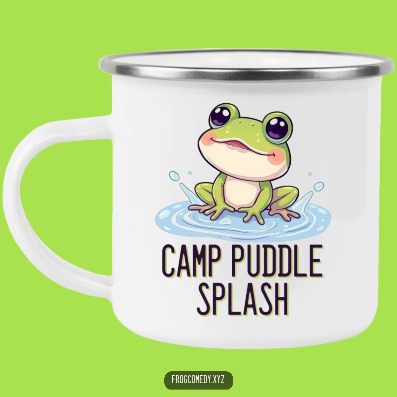 Funny Frog Splashing Camping Mug: Durable Outdoor Fun, Perfect Funny Gift