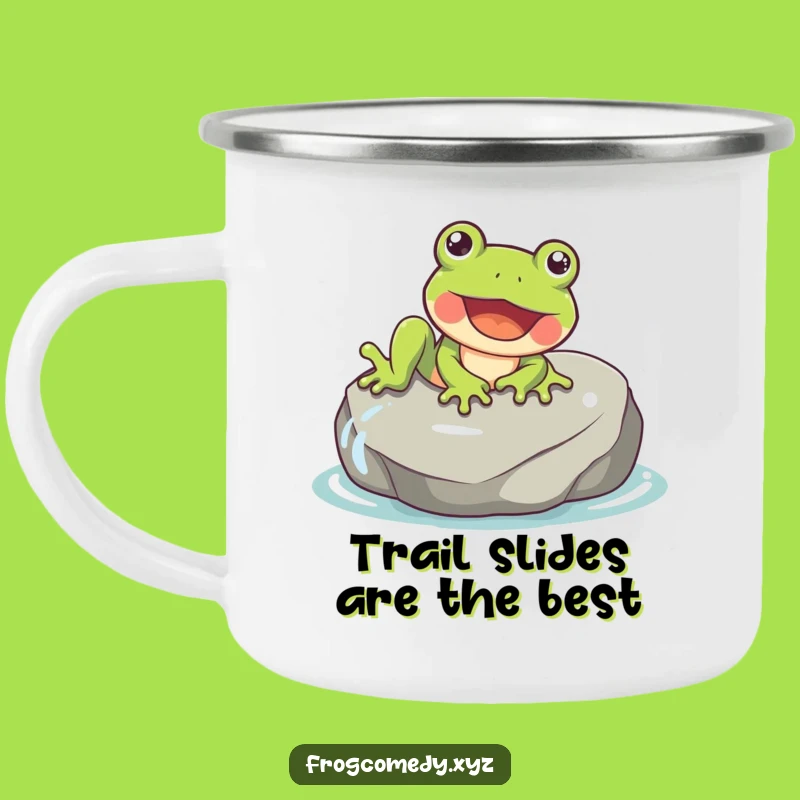 Funny Frog Sliding Camping Mug - Joyful Outdoor Adventure