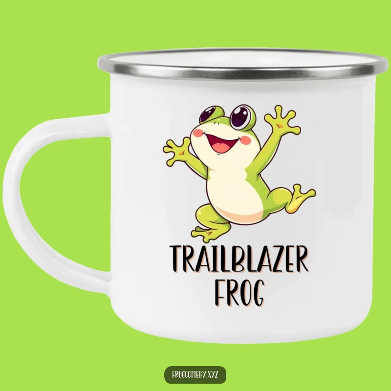 Funny Kawaii Frog Camping Mug - Energetic Outdoor Companion