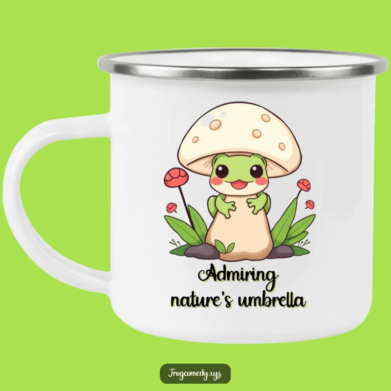 Funny Kawaii Frog Camping Mug: Mushroom Adventure Mug, Great Outdoors Funny Gift!
