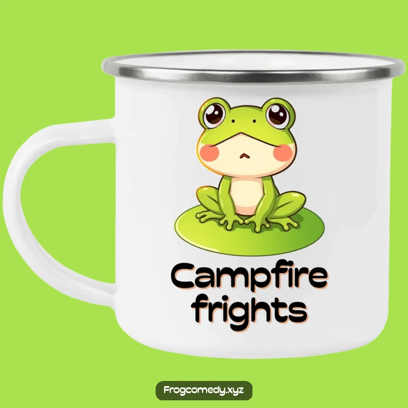 Funny Surprised Frog Camping Mug: Your Hilarious Reactionary Outdoor Companion