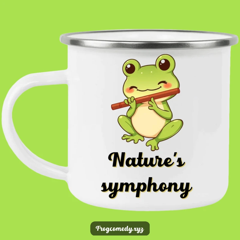 Funny Kawaii Frog Camping Mug - Musical Outdoor Melody