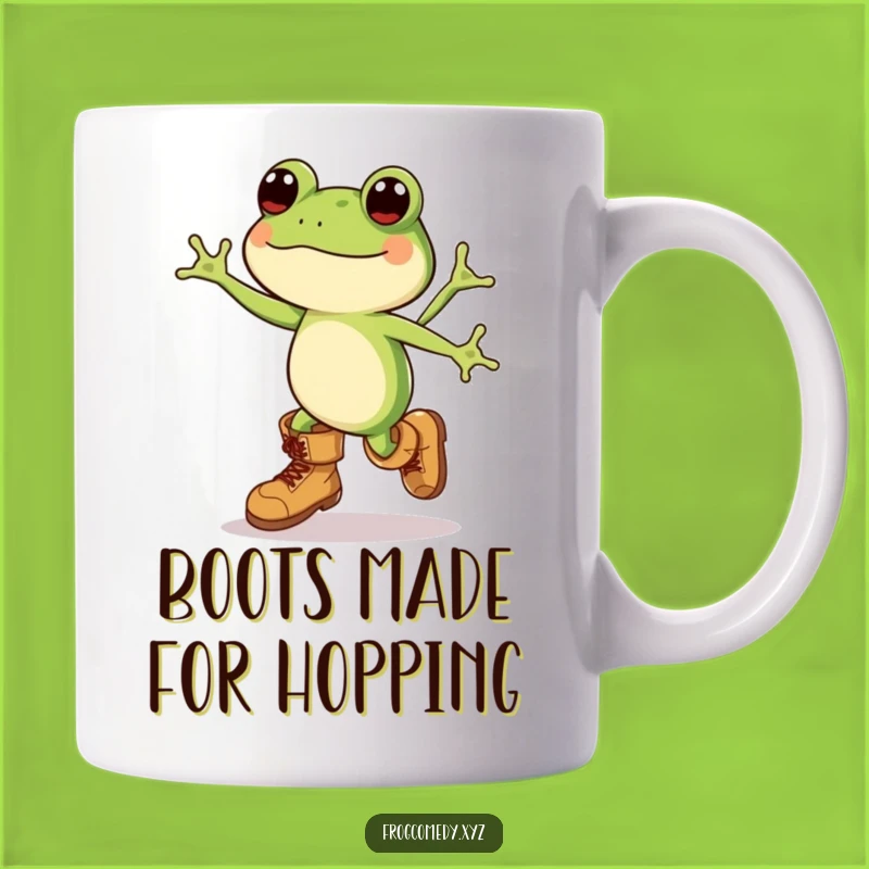 Funny Kawaii Frog Boots Leap Mug - Hilarious Gift for Frog Lovers