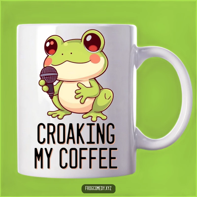 Funny Kawaii Frog Croaker Mug: Sing Your Heart Out with this Cute Design