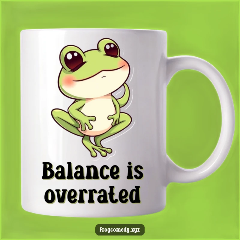 Funny Frog Balance Mug: A Mischievous Kermit Gift for Pranksters
