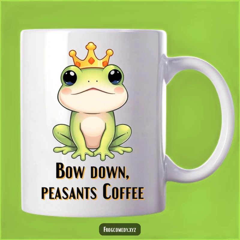 Funny Regal Frog King Mug: Royal Amphibian, Perfect Funny Gift for Bosses & Royalty