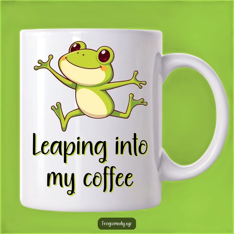 Funny Frog High Jump Mug: Hilarious Long-Legged Amphibian Gift for Jump Lovers