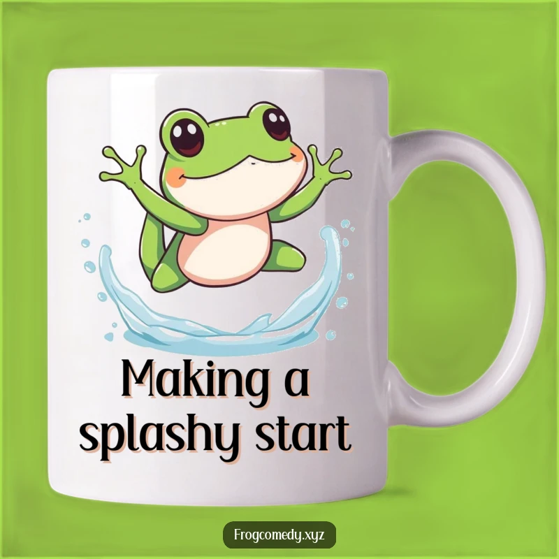 Funny Splashy Frog Dive Mug: Playful Amphibian Fun, Perfect Funny Gift for Water Lovers