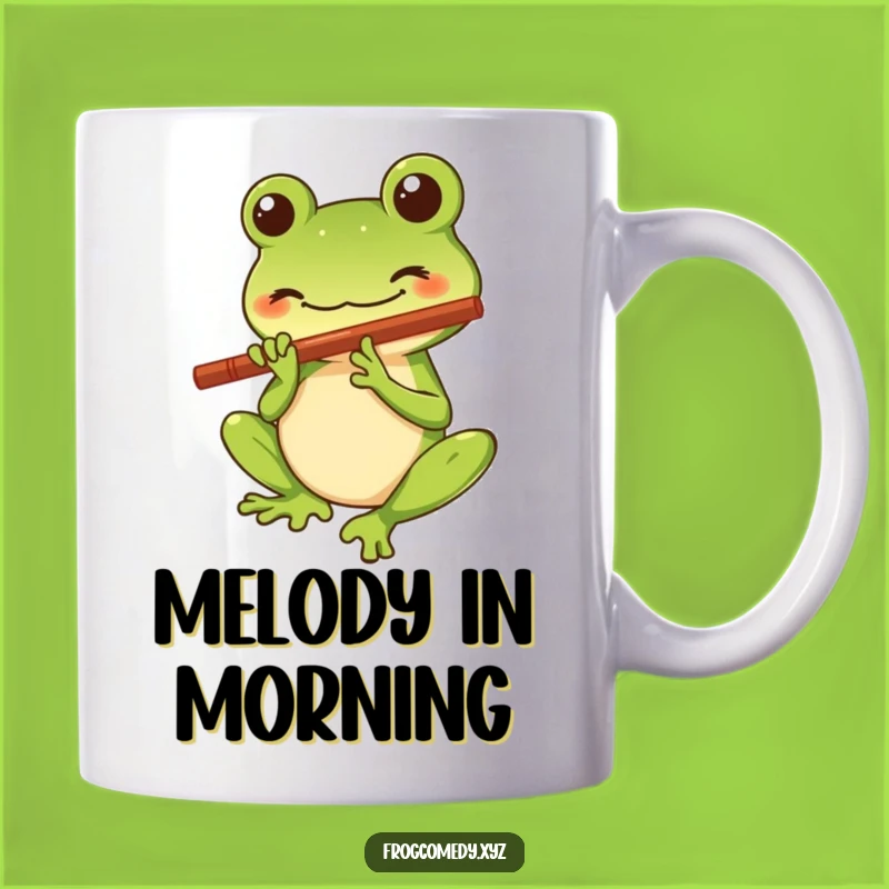 Funny Kawaii Frog Mug - Musical Serenade, Adorable Gift