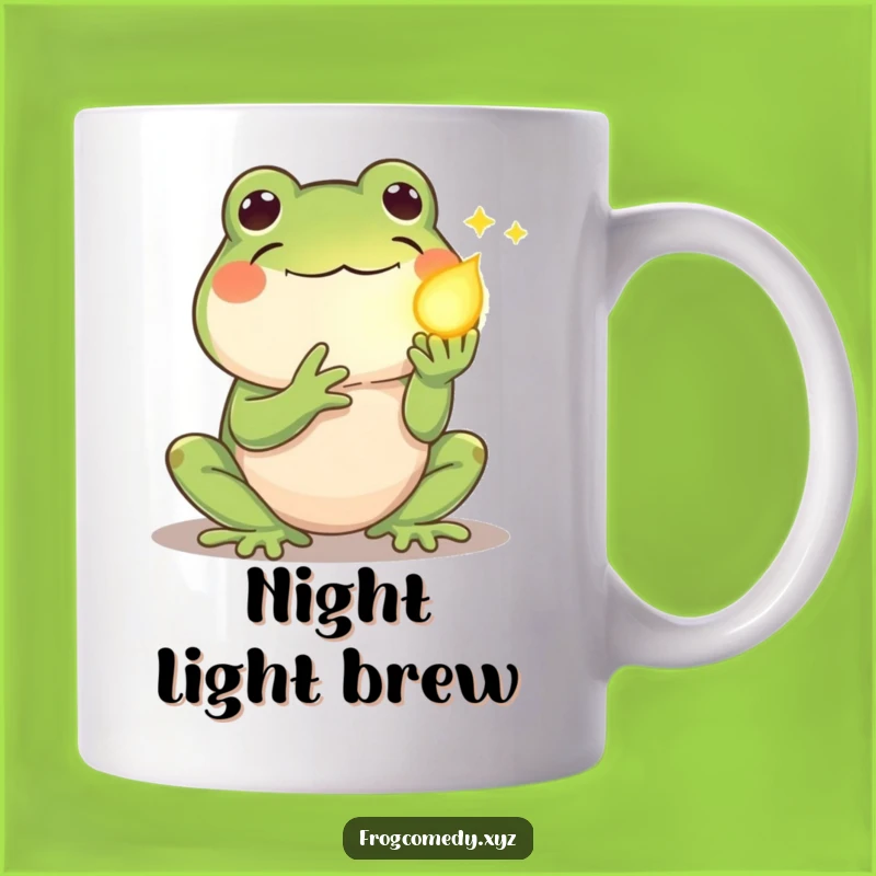 Funny Kawaii Frog Firefly Mug: Gentle Gift Design, Perfect Funny Gift for Kind Souls