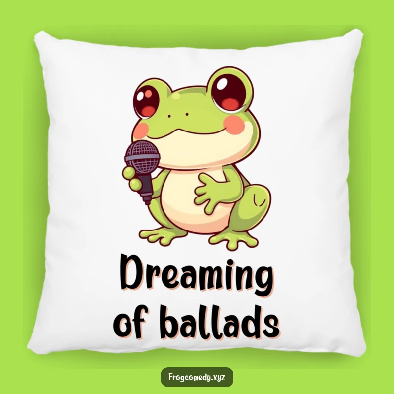 Funny Kawaii Frog Singer Pillow: Cuddle Up with a Croaking Companion