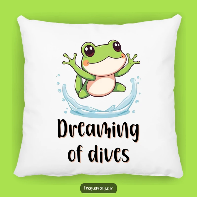Funny Splashy Frog Dive Pillow: Cozy Playful Amphibian Comfort, Perfect Funny Gift for Relaxation