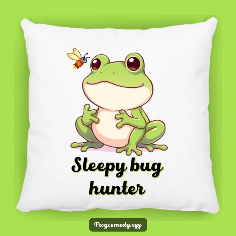 Funny Frog Fly Pillow: Cozy Grinning Comfort, Adorable Funny Gift for Snuggles
