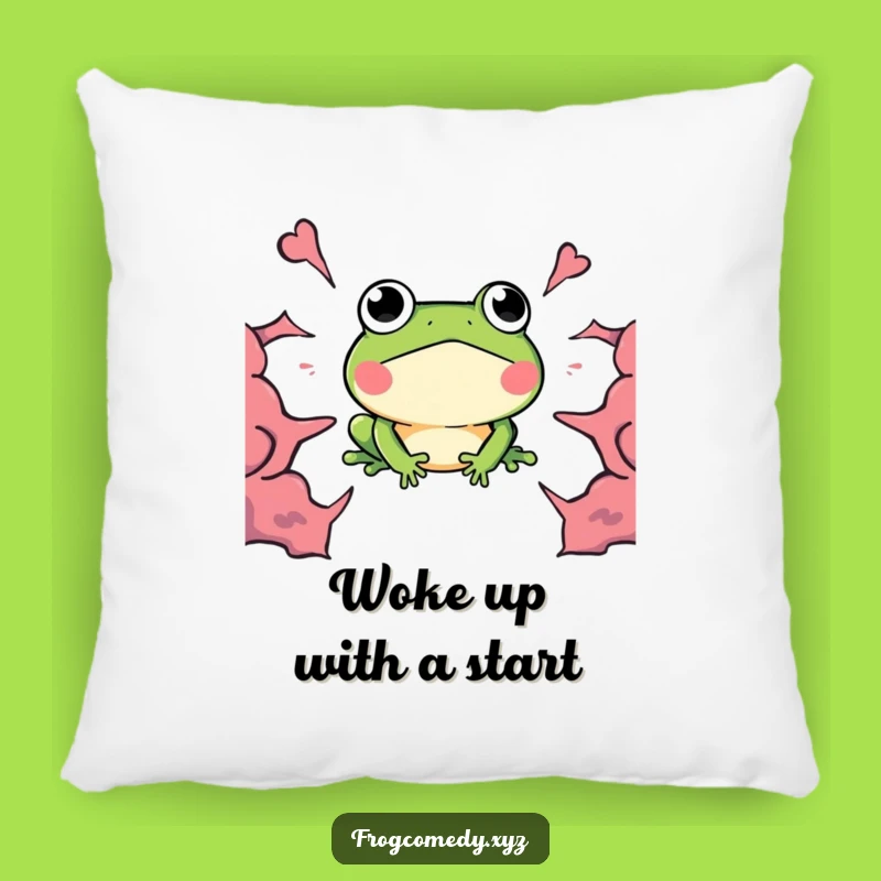 Funny Kawaii Frog Boom Pillow: Cozy Surprise Reaction Cushion