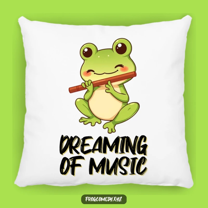 Funny Kawaii Frog Pillow - Cozy & Cute Musical Accent