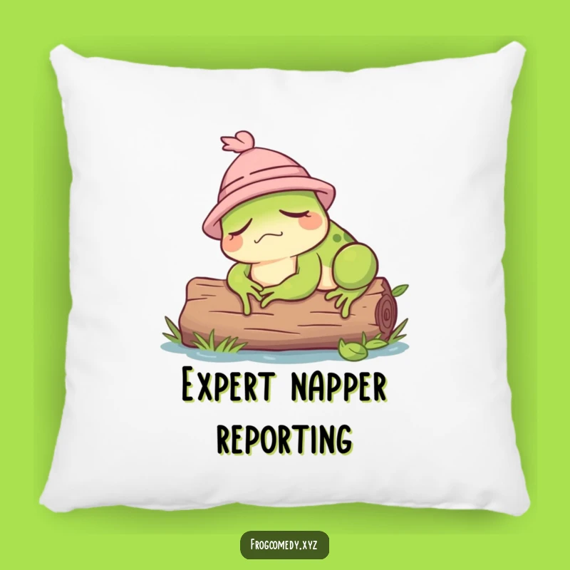Funny Sleepy Frog Pillow: Cozy Comfort with a Humorous Touch