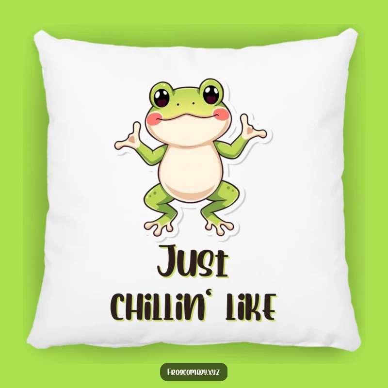 Funny Frog Wiggle Dance Pillow: Cozy Amphibian Cushion, Sweet Funny Gift