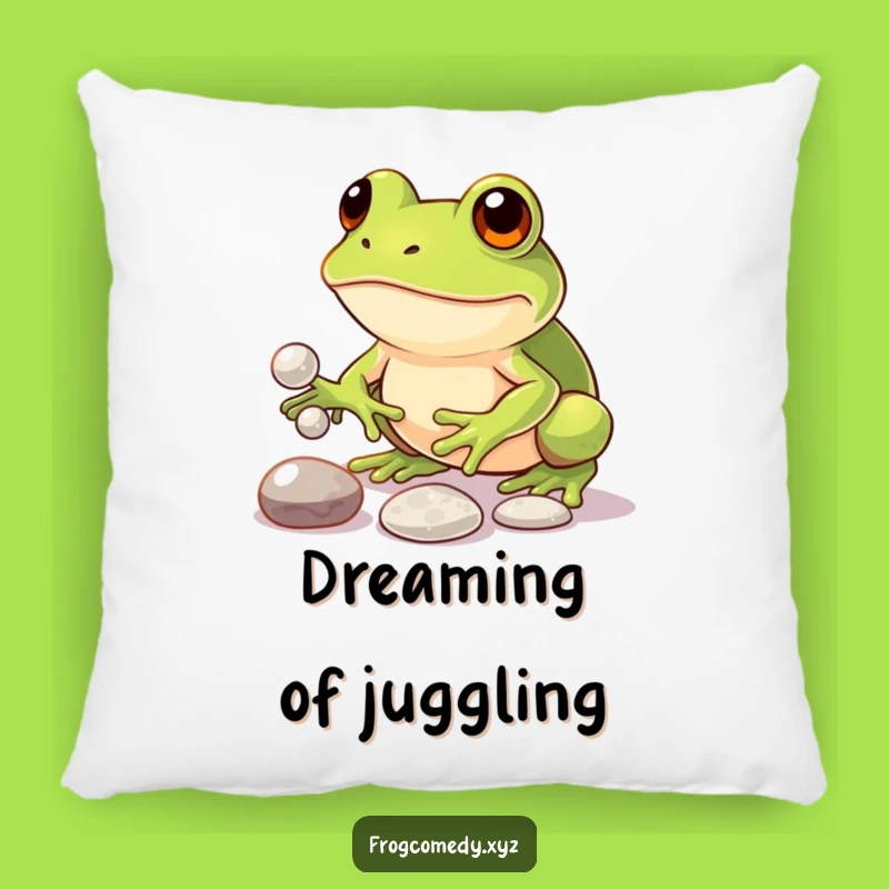 Kawaii Frog Juggling Pillow: Funny & Cozy Decor for Dreamers