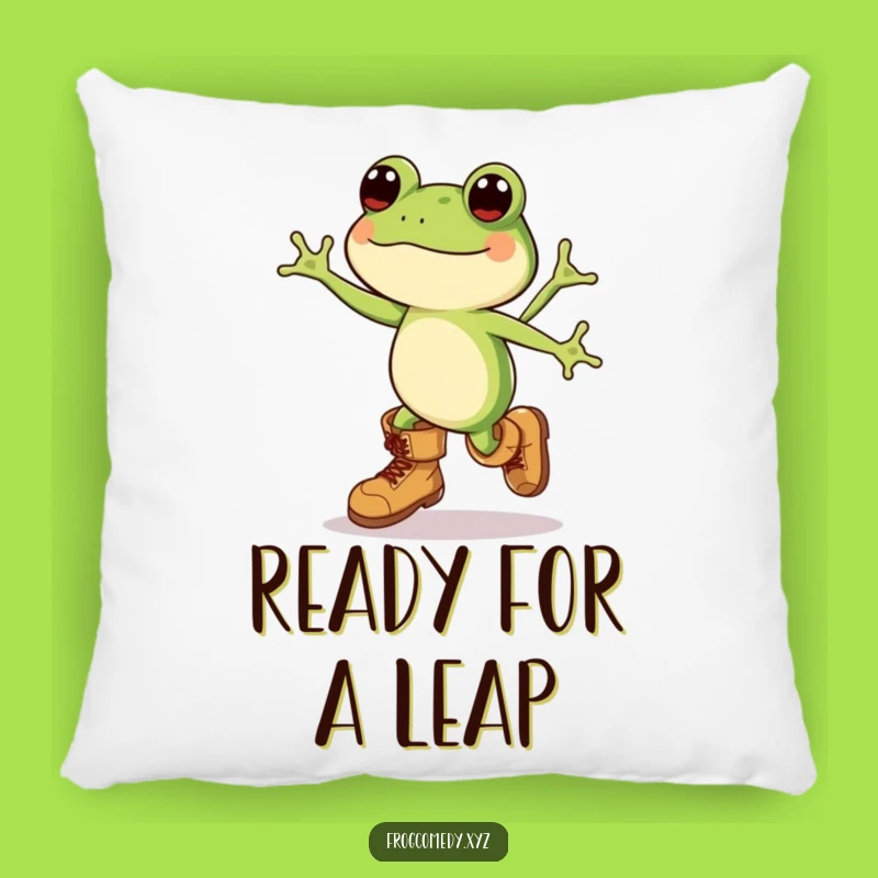 Funny Kawaii Frog Boots Leap Pillow - Cozy & Hilarious Funny Gift