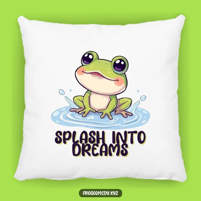 Funny Frog Splashing Pillow: Soft and Joyful Cushion, Sweet Funny Gift