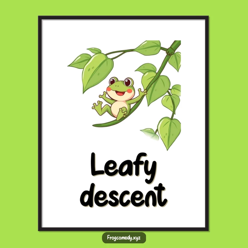 Funny Frog Vine Digital Art: Instant Adventure for Your Walls