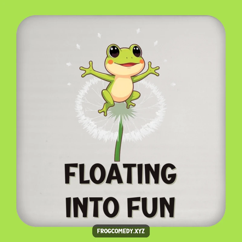 Funny Energetic Frog Coaster - Dandelion Bounce Protection Gift