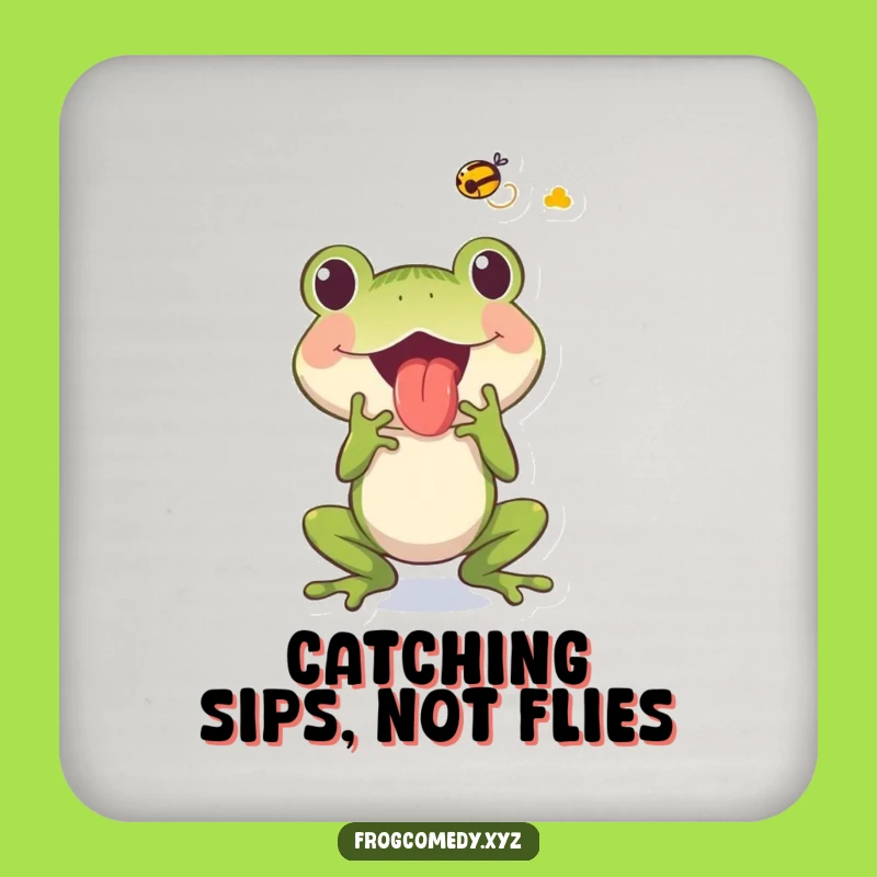 Funny Frog Fly Catcher Coaster: Protect Surfaces with Speed
