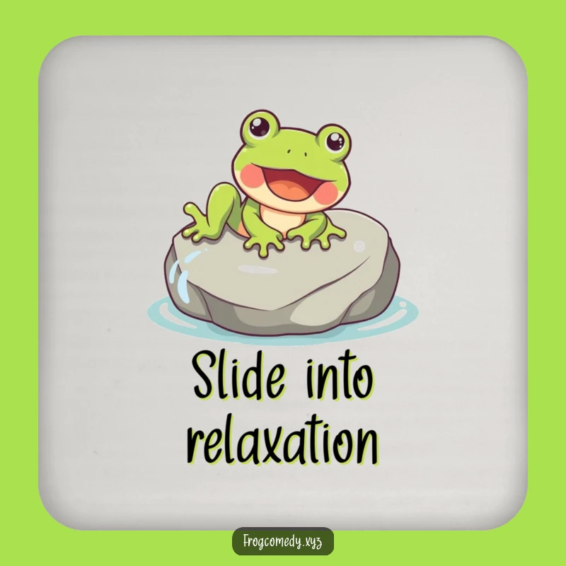 Funny Frog Sliding Drink Coaster Set - Protect Surfaces Humorously