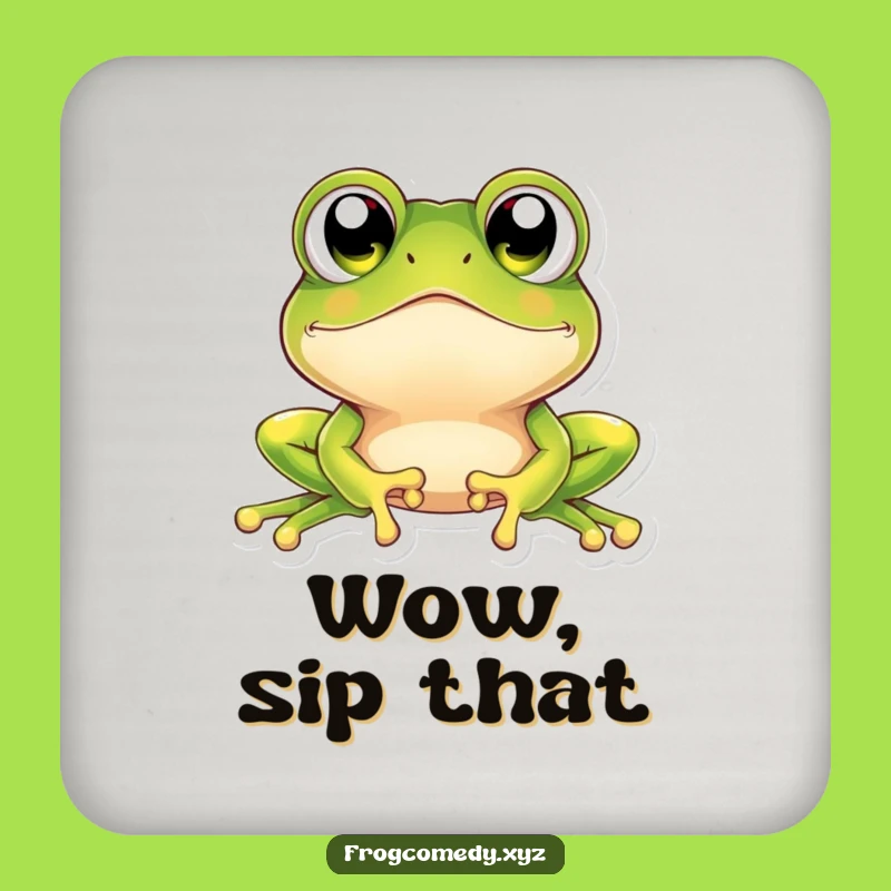 Funny Kawaii Frog Coaster: Protect with Wonder