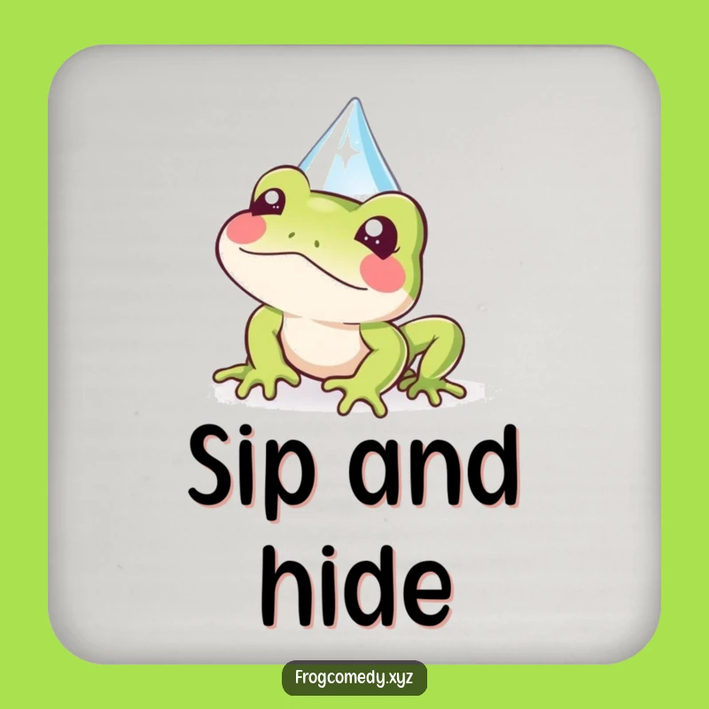 Funny Kawaii Frog Raindrop Coasters: Protect Surfaces with Cute Charm