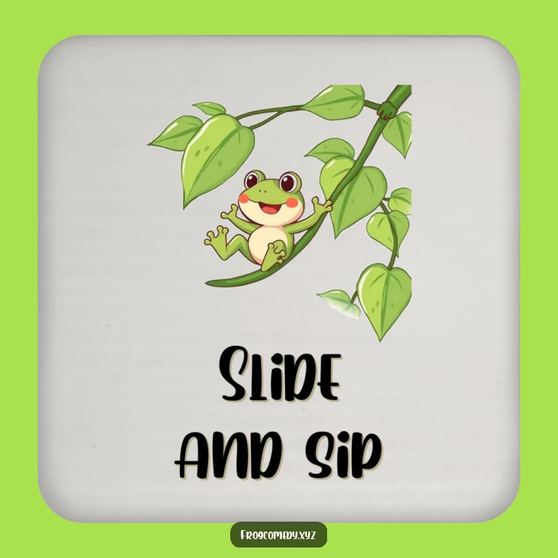 Funny Frog Vine Coasters: Protect Surfaces with Nature's Fun