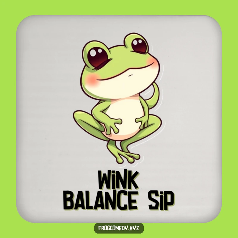Funny Frog Balance Coaster: Protect Surfaces with a Wink