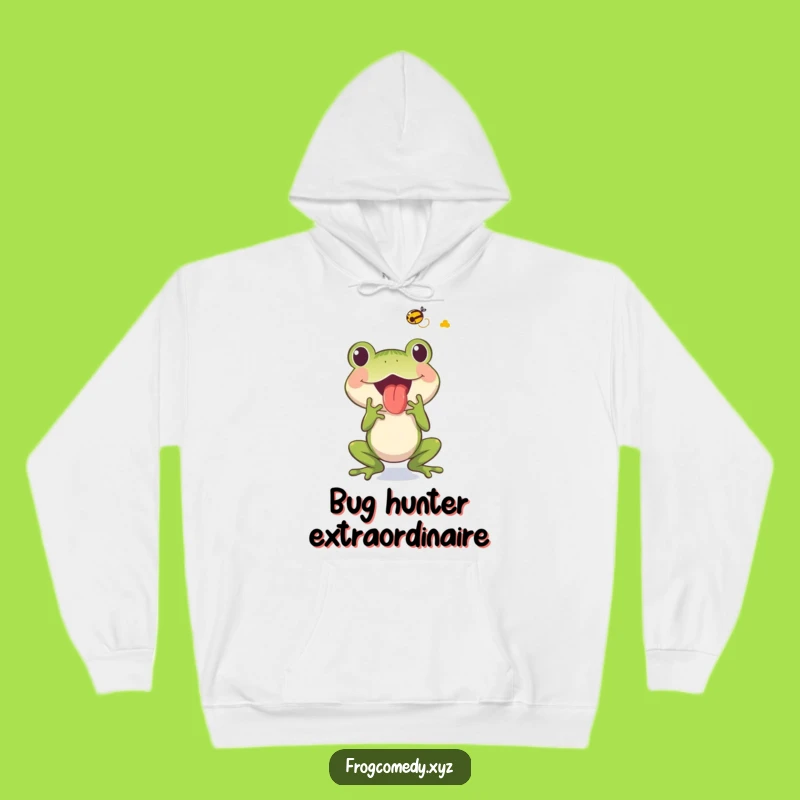 Funny Frog Fly Catcher Hoodie: Stay Warm and Catch Some Laughs