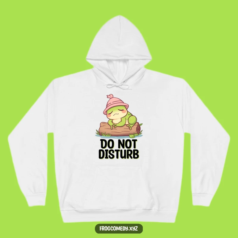 Funny Sleepy Frog Hoodie: Cozy & Humorous Gift for Frog Fans
