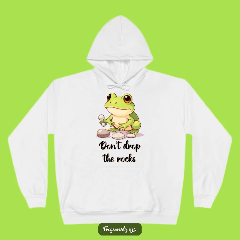 Funny Kawaii Frog Juggling Hoodie: Cozy & Determined Gift
