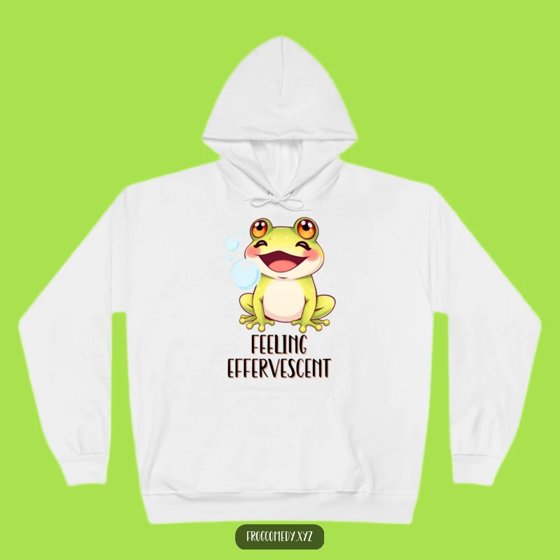 Funny Kawaii Frog Bubble Hoodie: Cozy Cute Humor, Great Gift