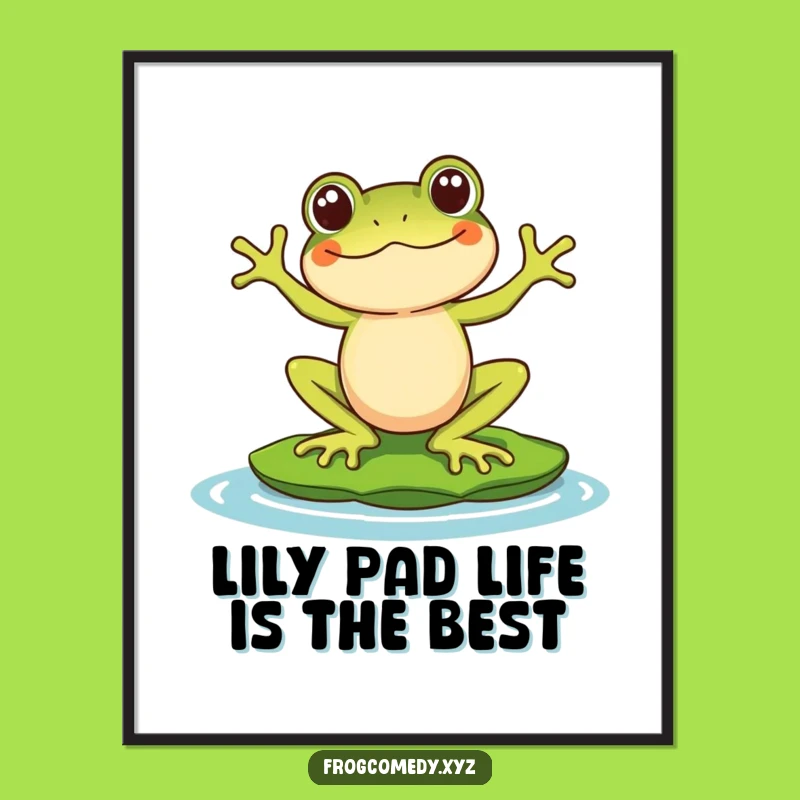 Free Printable Wall Art: Frog Balance, Funny Whimsical Decor, Downloadable Art