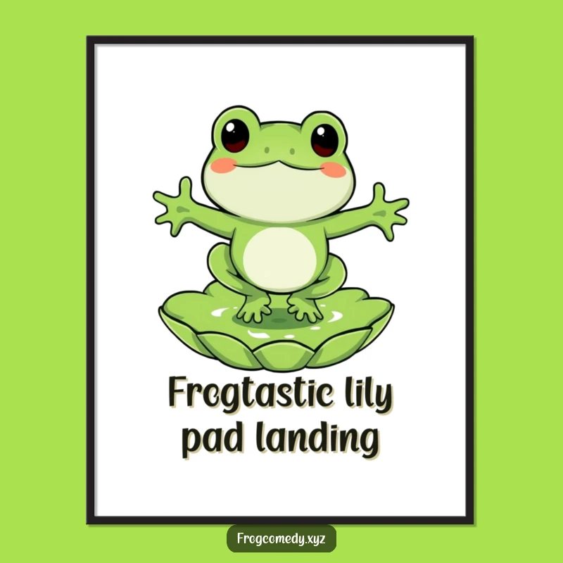 Free Printable Wall Art: Froggy Jump, Playful Downloadable Decor