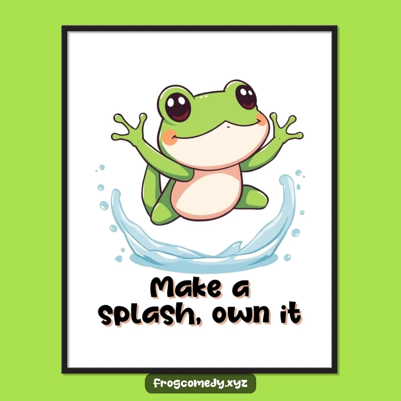 Splashy Frog Free Printable Wall Art: Dive into Fun Downloadable Decor