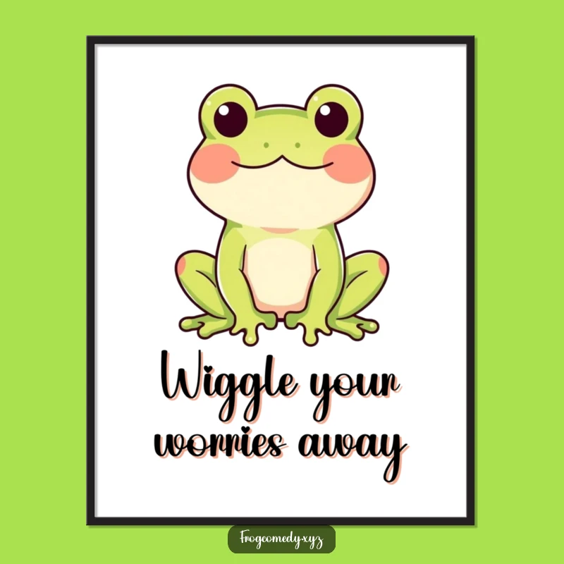 Free Printable Rosy Frog Art - Whimsical Downloadable Wall Decor