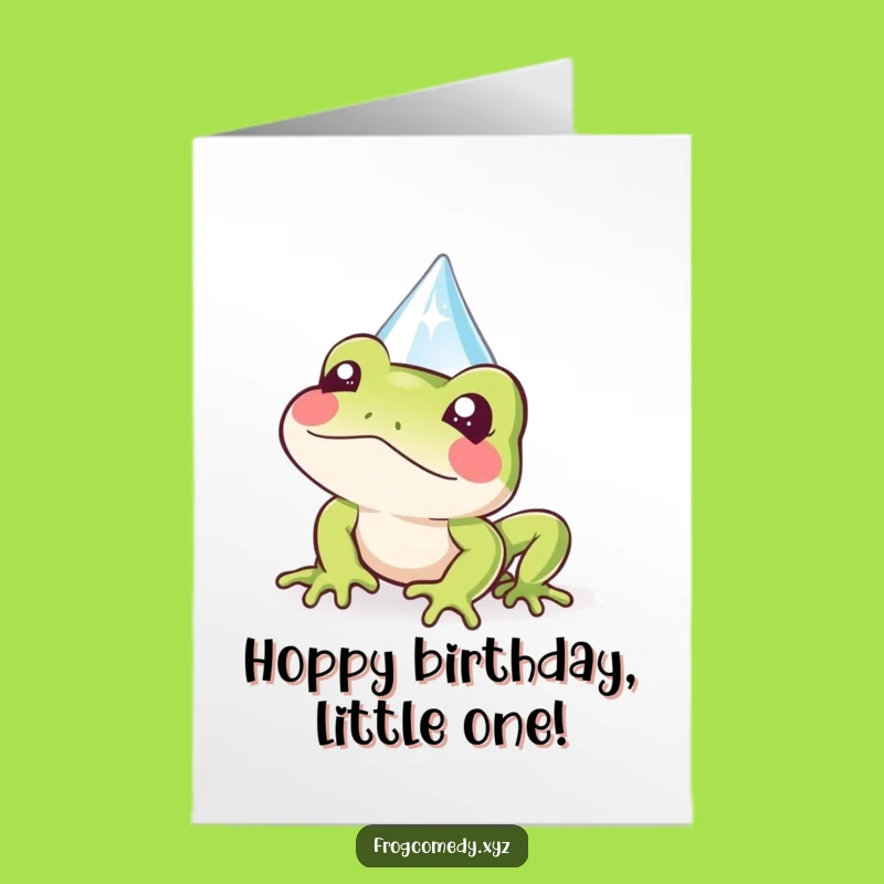 Free Printable Birthday Card: Peek-a-boo Frog, Rainy Day Birthday Surprise!