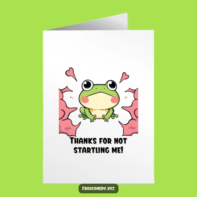 Free Printable Thank You Card: Shocked Frog & Boom, Sweet Downloadable Card