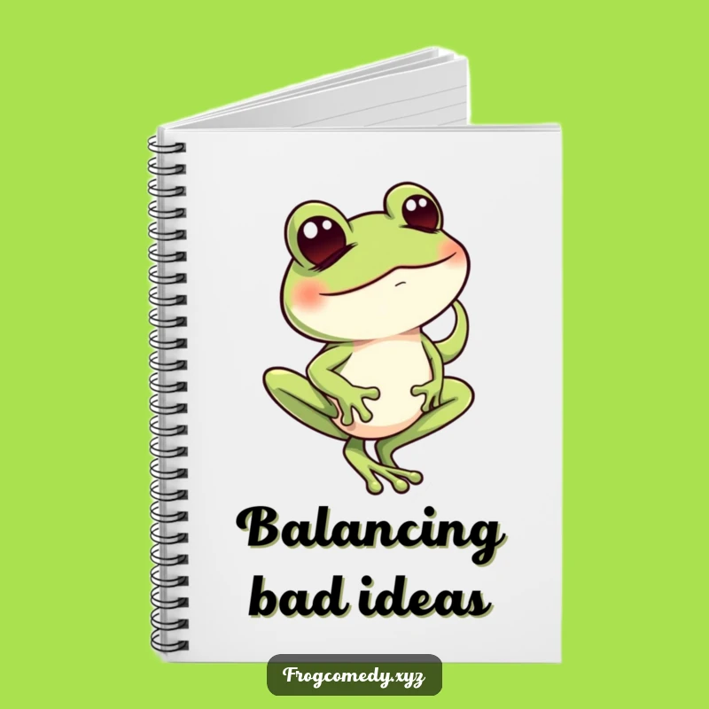 Funny Frog Balance Notebook: Jot Down Jokes with a Wink