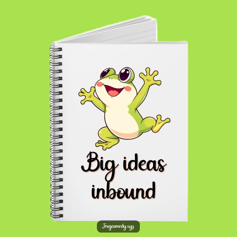 Funny Kawaii Frog Notebook - Jot Down Energetic Ideas
